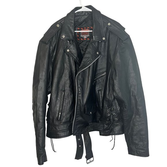 Interstate Leather Other - Interstate Leather Men's Motorcycle Leather Jacket Size 54 (XL)